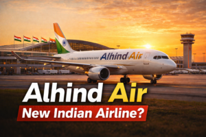 Alhind Air new Indian airline aircraft at airport representing upcoming aviation company in India