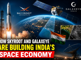 कैसे Skyroot और GalaxEye मिलकर भारत की Space Economy बना रहे हैं Skyroot rocket launch and GalaxEye satellite showing India’s private space technology and space economy growth
