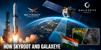 कैसे Skyroot और GalaxEye मिलकर भारत की Space Economy बना रहे हैं Skyroot rocket launch and GalaxEye satellite showing India’s private space technology and space economy growth