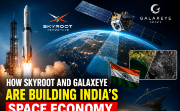 कैसे Skyroot और GalaxEye मिलकर भारत की Space Economy बना रहे हैं Skyroot rocket launch and GalaxEye satellite showing India’s private space technology and space economy growth